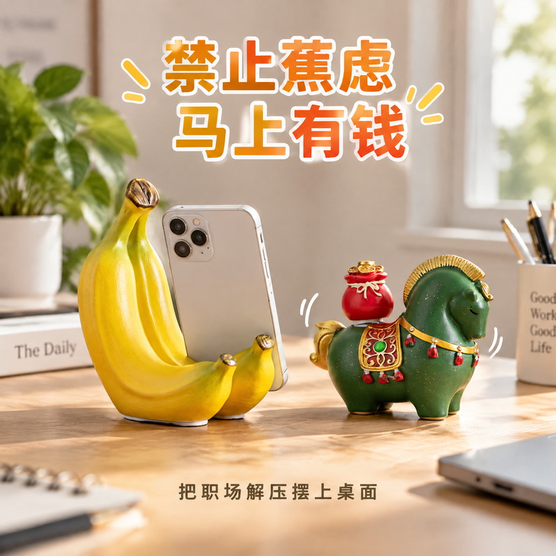 禁止焦虑套装桌面摆件