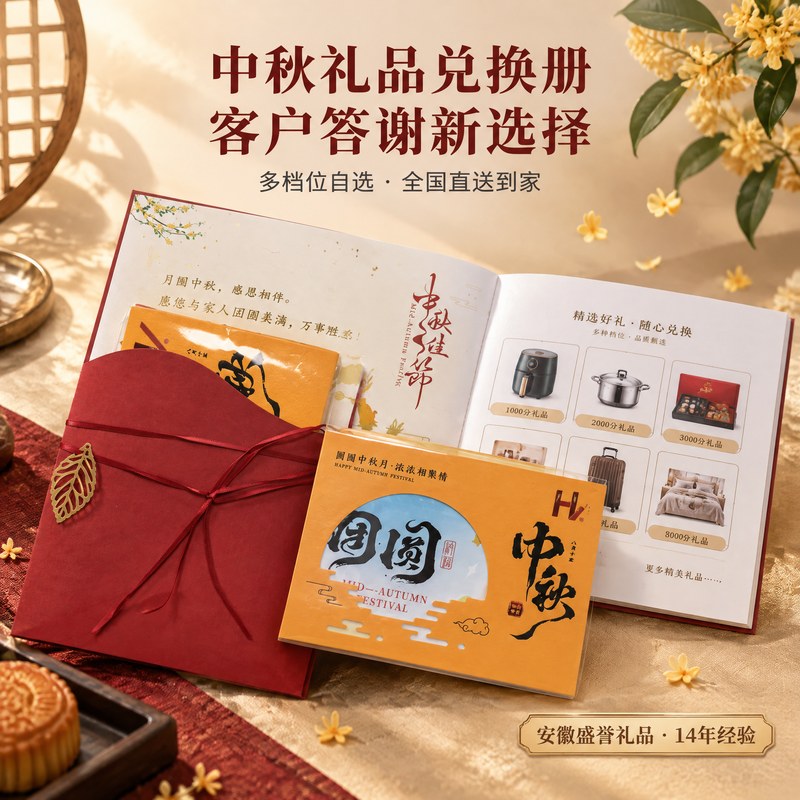 中秋礼品兑换卡册