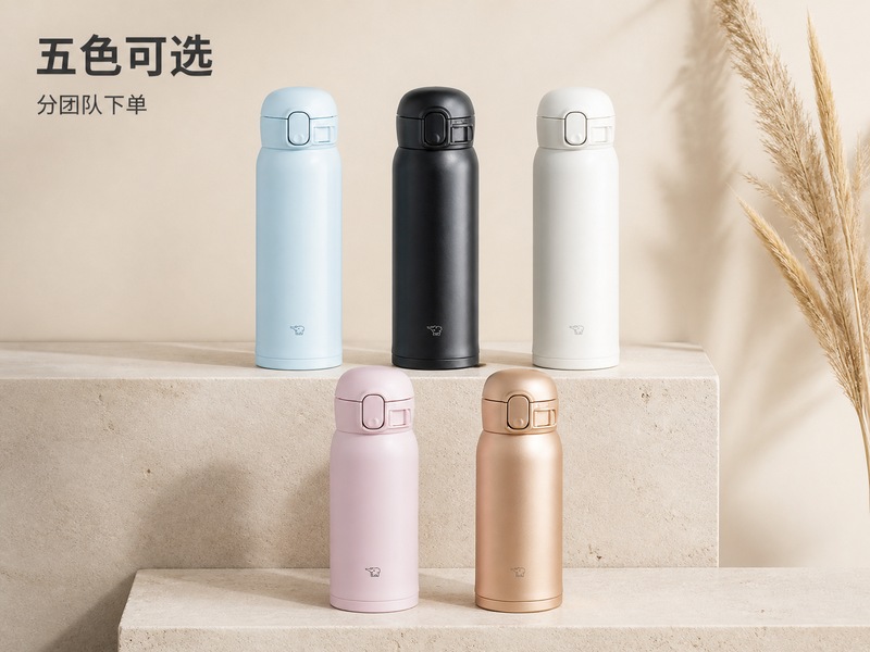 合肥象印保温杯五色款桌面场景