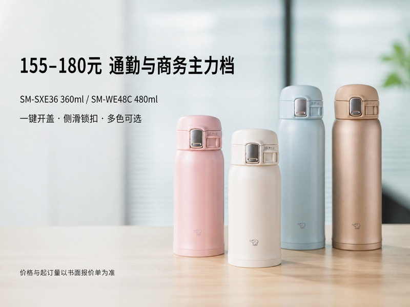 象印保温杯155–180元:通勤与商务主力档
